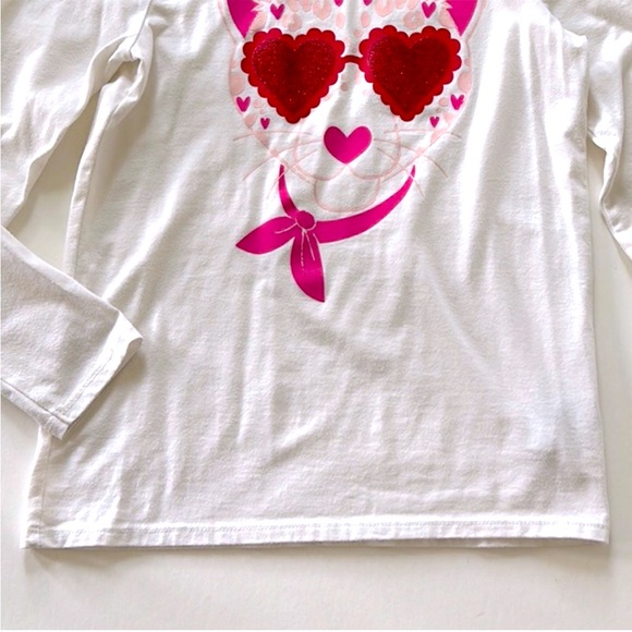 Girls Cat & Jack Valentine Cat Long Sleeve Tee - Picture 4 of 5